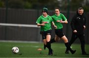 1 November 2020; Megan Smyth-Lynch, left, participates in squad training during a Peamount United Media Day at PRL Park in Greenogue, Dublin. Photo by Sam Barnes/Sportsfile