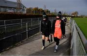 1 November 2020; Lauren Kealy, left, and Naoisha McAloon arrive for squad training during a Peamount United Media Day at PRL Park in Greenogue, Dublin. Photo by Sam Barnes/Sportsfile