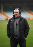 1 November 2020; RTÉ's Aidan O'Rourke during a broadcast prior to the Ulster GAA Football Senior Championship Quarter-Final match between Donegal and Tyrone at MacCumhaill Park in Ballybofey, Donegal. Photo by Stephen McCarthy/Sportsfile
