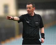 1 November 2020; Referee Joe Mc Quillan during the Ulster GAA Football Senior Championship Quarter-Final match between Donegal and Tyrone at Pairc MacCumhaill in Ballybofey, Donegal. Photo by Harry Murphy/Sportsfile