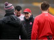 1 November 2020; Tyrone manager Mickey Harte speaks to his players following the Ulster GAA Football Senior Championship Quarter-Final match between Donegal and Tyrone at Pairc MacCumhaill in Ballybofey, Donegal. Photo by Harry Murphy/Sportsfile