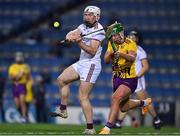 31 October 2020; Shane Cooney of Galway in action against Conor McDonald of Wexford during the Leinster GAA Hurling Senior Championship Semi-Final match between Galway and Wexford at Croke Park in Dublin. Photo by Ray McManus/Sportsfile