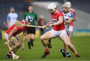 31 October 2020; Cork players Seán O'Donoghue, left, and Damien Cahalane in action against Dessie Hutchinson of Waterford during the Munster GAA Hurling Senior Championship Semi-Final match between Cork and Waterford at Semple Stadium in Thurles, Tipperary. Photo by Piaras Ó Mídheach/Sportsfile