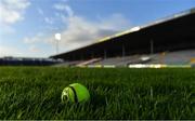 31 October 2020; A yellow sliotar on the pitch prior to the Munster GAA Hurling Senior Championship Semi-Final match between Cork and Waterford at Semple Stadium in Thurles, Tipperary. Photo by Brendan Moran/Sportsfile