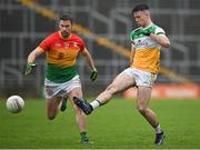 1 November 2020; Conor McNamee of Offaly in action against John Murphy of Carlow during the Leinster GAA Football Senior Championship Round 1 match between Offaly and Carlow at Bord na Mona O'Connor Park in Tullamore, Offaly. Photo by Seb Daly/Sportsfile