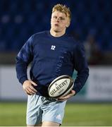 2 November 2020; Tommy O'Brien of Leinster during the warm up prior to the Guinness PRO14 match between Glasgow Warriors and Leinster at Scotstoun Stadium in Glasgow, Scotland. Photo by Ross Parker/Sportsfile