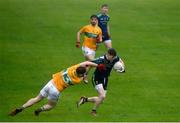 1 November 2020; James Carr of Mayo in action against Shane Quinn of Leitrim during the Connacht GAA Football Senior Championship Quarter-Final match between Leitrim and Mayo at Avantcard Páirc Sean Mac Diarmada in Carrick-on-Shannon, Leitrim. Photo by Ramsey Cardy/Sportsfile