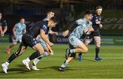 2 November 2020: Jimmy O'Brien of Leinster on his way to scoring his side's first try during the Guinness PRO14 match between Glasgow Warriors and Leinster at Scotstoun Stadium in Glasgow, Scotland. Photo by Ross Parker/Sportsfile