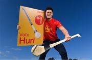 3 November 2020; Wexford hurler Lee Chin, pictured, and Tipperary hurler Seamus Callanan hit the campaign trail as they kicked off NOW TV’s Hurl v Hurley campaign which will see the nation vote on what is the definitive term for a hurler’s most prized possession! The two All-Stars will spend the next week canvassing the Irish public to decide what it is we should call a camán with Lee backing Hurl and Séamus putting his support behind Hurley. The result of the poll will be revealed to the public on November 12th. To have your say visit HurlvHurley.com where you can cast your vote right now! Pictured is Wexford hurler Lee Chin at Faythe Harriers GAA Club in Wexford. Photo by Ramsey Cardy/Sportsfile