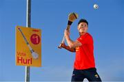 3 November 2020; Wexford hurler Lee Chin, pictured, and Tipperary hurler Seamus Callanan hit the campaign trail as they kicked off NOW TV’s Hurl v Hurley campaign which will see the nation vote on what is the definitive term for a hurler’s most prized possession! The two All-Stars will spend the next week canvassing the Irish public to decide what it is we should call a camán with Lee backing Hurl and Séamus putting his support behind Hurley. The result of the poll will be revealed to the public on November 12th. To have your say visit HurlvHurley.com where you can cast your vote right now! Pictured is Wexford hurler Lee Chin at Faythe Harriers GAA Club in Wexford. Photo by Ramsey Cardy/Sportsfile