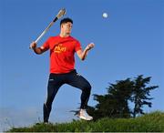 3 November 2020; Wexford hurler Lee Chin, pictured, and Tipperary hurler Seamus Callanan hit the campaign trail as they kicked off NOW TV’s Hurl v Hurley campaign which will see the nation vote on what is the definitive term for a hurler’s most prized possession! The two All-Stars will spend the next week canvassing the Irish public to decide what it is we should call a camán with Lee backing Hurl and Séamus putting his support behind Hurley. The result of the poll will be revealed to the public on November 12th. To have your say visit HurlvHurley.com where you can cast your vote right now! Pictured is Wexford hurler Lee Chin at Faythe Harriers GAA Club in Wexford. Photo by Ramsey Cardy/Sportsfile