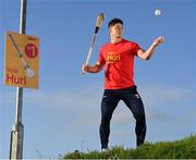 3 November 2020; Wexford hurler Lee Chin, pictured, and Tipperary hurler Seamus Callanan hit the campaign trail as they kicked off NOW TV’s Hurl v Hurley campaign which will see the nation vote on what is the definitive term for a hurler’s most prized possession! The two All-Stars will spend the next week canvassing the Irish public to decide what it is we should call a camán with Lee backing Hurl and Séamus putting his support behind Hurley. The result of the poll will be revealed to the public on November 12th. To have your say visit HurlvHurley.com where you can cast your vote right now! Pictured is Wexford hurler Lee Chin at Faythe Harriers GAA Club in Wexford. Photo by Ramsey Cardy/Sportsfile