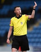 31 October 2020; Referee Damien MacGraith during the Extra.ie FAI Cup Quarter-Final match between Athlone Town and Shelbourne at the Athlone Town Stadium in Athlone, Westmeath. Photo by Harry Murphy/Sportsfile