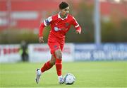 31 October 2020; Denzil Fernandes of Shelbourne during the Extra.ie FAI Cup Quarter-Final match between Athlone Town and Shelbourne at the Athlone Town Stadium in Athlone, Westmeath. Photo by Harry Murphy/Sportsfile