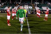 4 November 2020; Shamrock Rovers captain Ronan Finn leads his side out prior to the SSE Airtricity League Premier Division match between Shamrock Rovers and St Patrick's Athletic at Tallaght Stadium in Dublin. Photo by Stephen McCarthy/Sportsfile