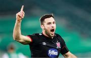 5 November 2020; Patrick Hoban of Dundalk celebrates after scoring his side's first goal during the UEFA Europa League Group B match between SK Rapid Wien and Dundalk at Allianz Stadion in Vienna, Austria. Photo by Vid Ponikvar/Sportsfile