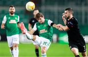 5 November 2020; Maximilian Hofmann of SK Rapid Wien in action against Michael Duffy of Dundalk during the UEFA Europa League Group B match between SK Rapid Wien and Dundalk at Allianz Stadion in Vienna, Austria. Photo by Vid Ponikvar/Sportsfile