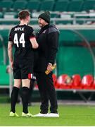5 November 2020; Dundalk interim head coach Filippo Giovagnoli and Andy Boyle after the UEFA Europa League Group B match between SK Rapid Wien and Dundalk at Allianz Stadion in Vienna, Austria. Photo by Vid Ponikvar/Sportsfile