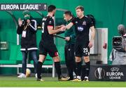 5 November 2020; David McMillan of Dundalk comes in for Patrick Hoban during the UEFA Europa League Group B match between SK Rapid Wien and Dundalk at Allianz Stadion in Vienna, Austria. Photo by Vid Ponikvar/Sportsfile