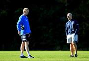 6 November 2020; Head coach Leo Cullen, left, and senior coach Stuart Lancaster during Leinster Rugby squad training at UCD in Dublin. Photo by Ramsey Cardy/Sportsfile