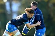 6 November 2020; Jack Dunne, left, and Scott Penny during Leinster Rugby squad training at UCD in Dublin. Photo by Ramsey Cardy/Sportsfile
