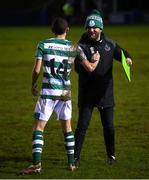 1 November 2020; Shamrock Rovers strength & conditioning coach Darren Dillon and Max Murphy following the SSE Airtricity League Premier Division match between Finn Harps and Shamrock Rovers at Finn Park in Ballybofey, Donegal. Photo by Stephen McCarthy/Sportsfile