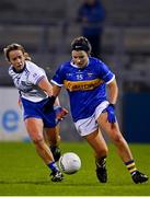6 November 2020; Roisin Howard of Tipperary in action against Anita Newell of Monaghan during the TG4 All-Ireland Senior Ladies Football Championship Round 2 match between Monaghan and Tipperary at Parnell Park in Dublin. Photo by Eóin Noonan/Sportsfile