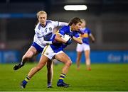 6 November 2020; Laura Dillon of Tipperary in action against Abbie McCarey of Monaghan during the TG4 All-Ireland Senior Ladies Football Championship Round 2 match between Monaghan and Tipperary at Parnell Park in Dublin. Photo by Eóin Noonan/Sportsfile