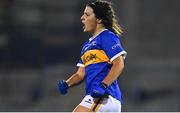 6 November 2020; Roisin Howard of Tipperary celebrates after scoring her side's second goal during the TG4 All-Ireland Senior Ladies Football Championship Round 2 match between Monaghan and Tipperary at Parnell Park in Dublin. Photo by Eóin Noonan/Sportsfile