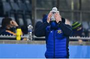 6 November 2020; Tipperary manager Shane Ronayne reacts during the TG4 All-Ireland Senior Ladies Football Championship Round 2 match between Monaghan and Tipperary at Parnell Park in Dublin. Photo by Eóin Noonan/Sportsfile