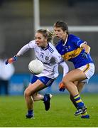 6 November 2020; Eimear McAnespie of Monaghan in action against Laura Dillon of Tipperary during the TG4 All-Ireland Senior Ladies Football Championship Round 2 match between Monaghan and Tipperary at Parnell Park in Dublin. Photo by Eóin Noonan/Sportsfile