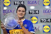 6 November 2020; Roisin Howard of Tipperary with the Player of the Match award following the TG4 All-Ireland Ladies Senior Football Championship Fixture between Monaghan and Tipperary, at Parnell Park, Dublin. Photo by Eóin Noonan/Sportsfile