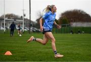 7 November 2020; Nicole Owens of Dublin warms up prior to the TG4 All-Ireland Senior Ladies Football Championship Round 2 match between Dublin and Waterford at Baltinglass GAA Club in Baltinglass, Wicklow. Photo by Stephen McCarthy/Sportsfile