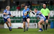 7 November 2020; Lyndsey Davey of Dublin in action against Mairéad Wall, left, and Rebecca Casey of Waterford during the TG4 All-Ireland Senior Ladies Football Championship Round 2 match between Dublin and Waterford at Baltinglass GAA Club in Baltinglass, Wicklow. Photo by Stephen McCarthy/Sportsfile