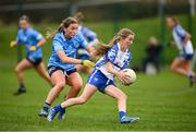 7 November 2020; Aileen Wall of Waterford in action against Aoife Kane of Dublin during the TG4 All-Ireland Senior Ladies Football Championship Round 2 match between Dublin and Waterford at Baltinglass GAA Club in Baltinglass, Wicklow. Photo by Stephen McCarthy/Sportsfile