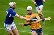 7 November 2020; Aidan McCarthy of Clare in action against Ryan Mullaney of Laois during the GAA Hurling All-Ireland Senior Championship Qualifier Round 1 match between Clare and Laois at UPMC Nowlan Park in Kilkenny. Photo by Brendan Moran/Sportsfile
