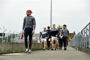 7 November 2020; Edward Byrne of Carlow on his way out to the warm-up before the Joe McDonagh Cup Round 3 match between Carlow and Meath at Netwatch Cullen Park in Carlow. Photo by Matt Browne/Sportsfile