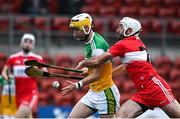 7 November 2020; Shane Kinsella of Offaly in action against Mark Craig of Derry during the Christy Ring Cup Round 2B match between Derry and Offaly at Páirc Esler in Newry, Down. Photo by Sam Barnes/Sportsfile