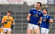 7 November 2020; Gearoid McKiernan of Cavan celebrates kicking a point during the Ulster GAA Football Senior Championship Quarter-Final match between Cavan and Antrim at Kingspan Breffni in Cavan. Photo by Ramsey Cardy/Sportsfile