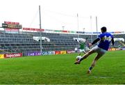 7 November 2020; Conor Sweeney of Tipperary scores a point from a free, late in injury-time of the second half, to equalise and force extra-time in the Munster GAA Football Senior Championship Semi-Final match between Limerick and Tipperary at LIT Gaelic Grounds in Limerick. Photo by Piaras Ó Mídheach/Sportsfile