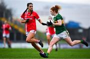 7 November 2020; Louise Ní Mhuircheartaigh of Kerry in action against Eimear Meaney of Cork during the TG4 All-Ireland Senior Ladies Football Championship Round 2 match between Cork and Kerry at Austin Stack Park in Tralee, Kerry. Photo by Eóin Noonan/Sportsfile