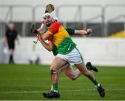 7 November 2020; Chris Nolan of Carlow in action against Paddy Conneely of Meath during the Joe McDonagh Cup Round 3 match between Carlow and Meath at Netwatch Cullen Park in Carlow. Photo by Matt Browne/Sportsfile