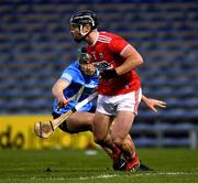 7 November 2020; Colm Spillane of Cork in action against Ronan Hayes of Dublin  during the GAA Hurling All-Ireland Senior Championship Qualifier Round 1 match between Dublin and Cork at Semple Stadium in Thurles, Tipperary. Photo by Ray McManus/Sportsfile