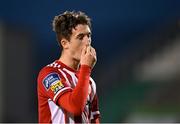 7 November 2020; Patrick Ferry of Derry City following his side's defeat during the SSE Airtricity League Premier Division match between Shamrock Rovers and Derry City at Tallaght Stadium in Dublin. Photo by Seb Daly/Sportsfile