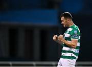 7 November 2020; Aaron Greene of Shamrock Rovers celebrates after scoring his side's second goal during the SSE Airtricity League Premier Division match between Shamrock Rovers and Derry City at Tallaght Stadium in Dublin. Photo by Seb Daly/Sportsfile