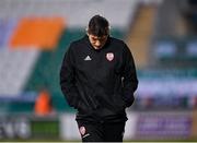 7 November 2020; Derry City manager Declan Devine during the SSE Airtricity League Premier Division match between Shamrock Rovers and Derry City at Tallaght Stadium in Dublin. Photo by Seb Daly/Sportsfile