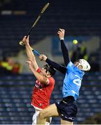 7 November 2020; Liam Rushe of Dublin in action against Robert Downey of Cork during the GAA Hurling All-Ireland Senior Championship Qualifier Round 1 match between Dublin and Cork at Semple Stadium in Thurles, Tipperary. Photo by Daire Brennan/Sportsfile