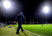 7 November 2020; Dublin manager Dessie Farrell walks out prior to the Leinster GAA Football Senior Championship Quarter-Final match between Dublin and Westmeath at MW Hire O'Moore Park in Portlaoise, Laois. Photo by Harry Murphy/Sportsfile