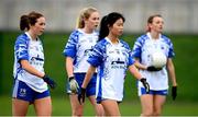 7 November 2020; Tao Behan and Aoife Kennedy, left, of Waterford during the TG4 All-Ireland Senior Ladies Football Championship Round 2 match between Dublin and Waterford at Baltinglass GAA Club in Baltinglass, Wicklow. Photo by Stephen McCarthy/Sportsfile