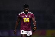 7 November 2020; Boidu Sayeh of Westmeath looks dejected following the Leinster GAA Football Senior Championship Quarter-Final match between Dublin and Westmeath at MW Hire O'Moore Park in Portlaoise, Laois. Photo by Harry Murphy/Sportsfile